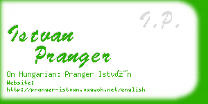 istvan pranger business card